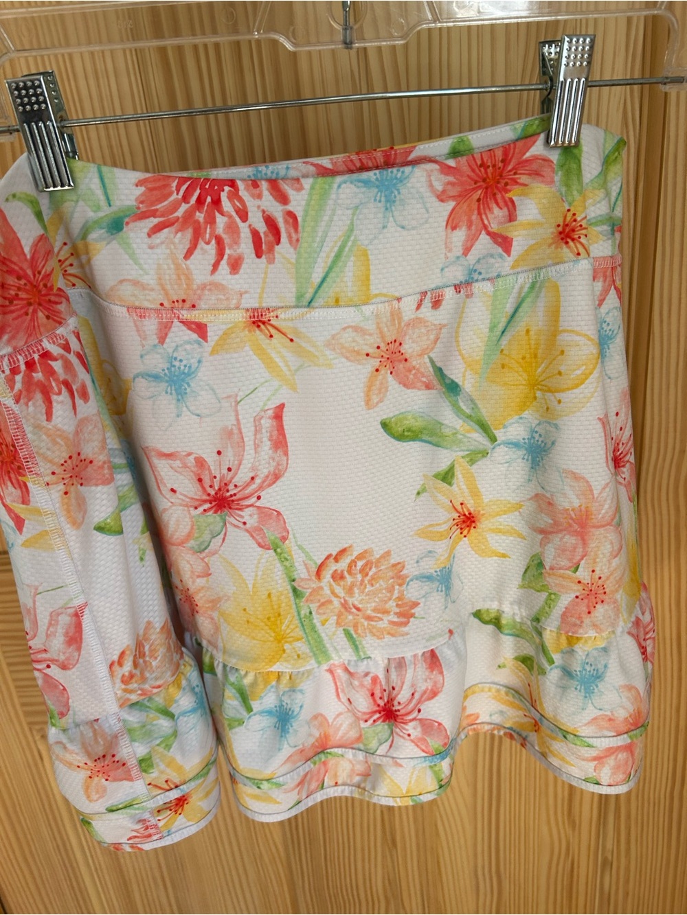Women’s XL Gottex Golf Athletic Floral A-Line Skort with Watercolor Print